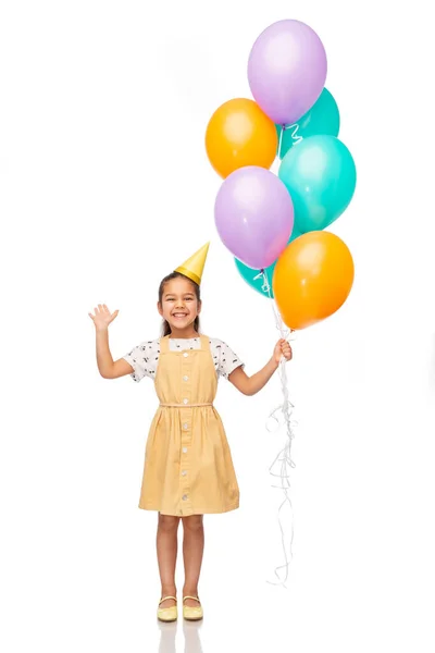 Birthday Childhood People Concept Portrait Smiling Little Girl Dress Party Stock Picture