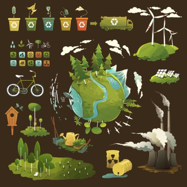 Green planet clipart