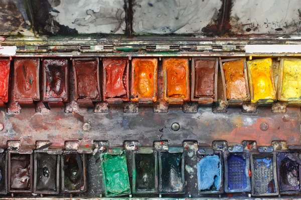 Watercolor paint box — Stock Photo, Image