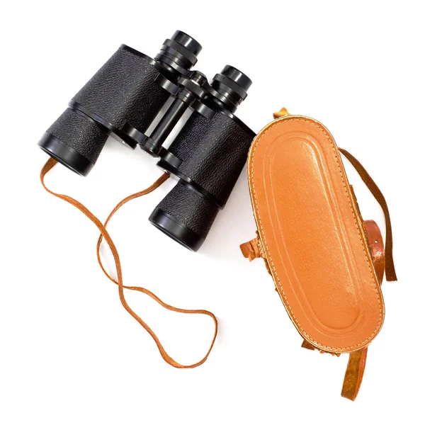 黑色双筒望远镜与橙色封面 — 图库照片