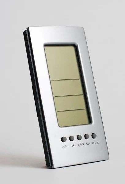 Dispositivo eletrônico de prata com pequenos botões — Fotografia de Stock