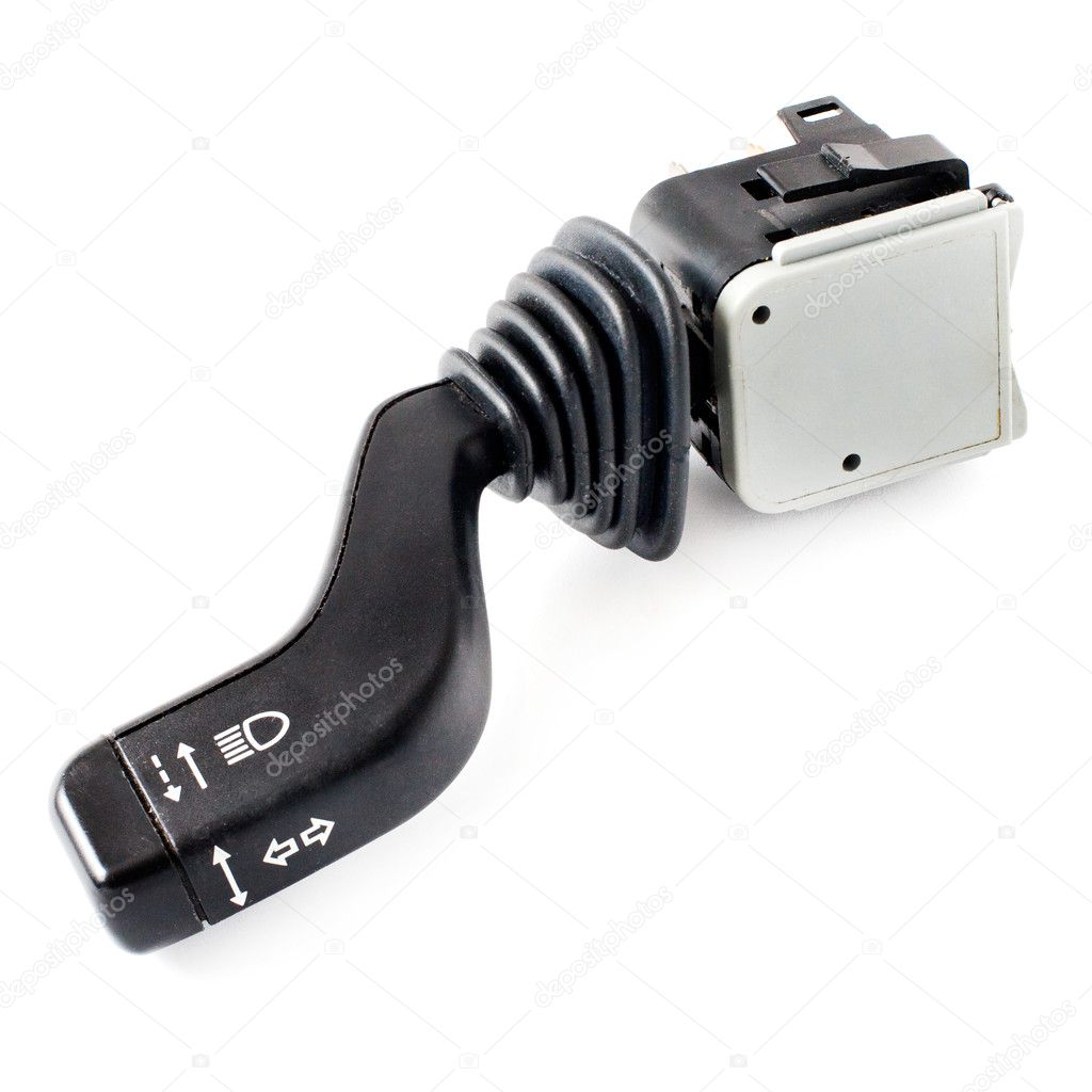 Switch mounted on the steering column in a car
