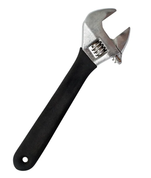 Wrench with a black rubber grip — Stock Photo, Image