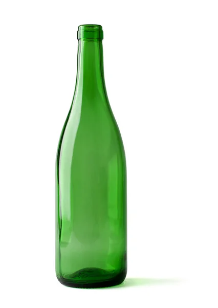 Boş şişe şarap beyaz izole — Stok fotoğraf