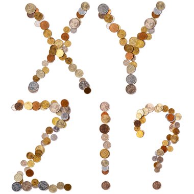 x - y - z-.-? paraları alfabesi harfleri