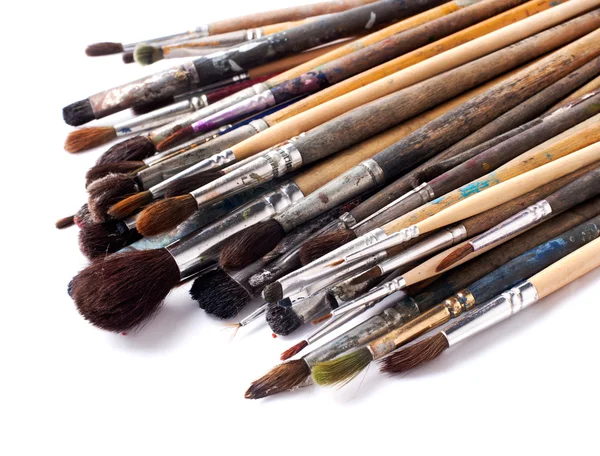 Paint brushes on white background — Stock Photo, Image