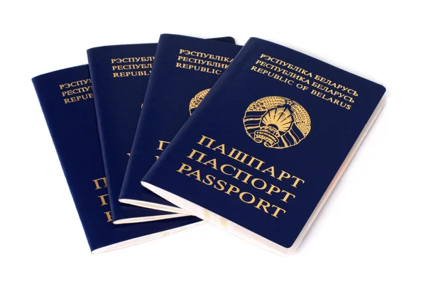 Четыре белорусских паспорта — стоковое фото