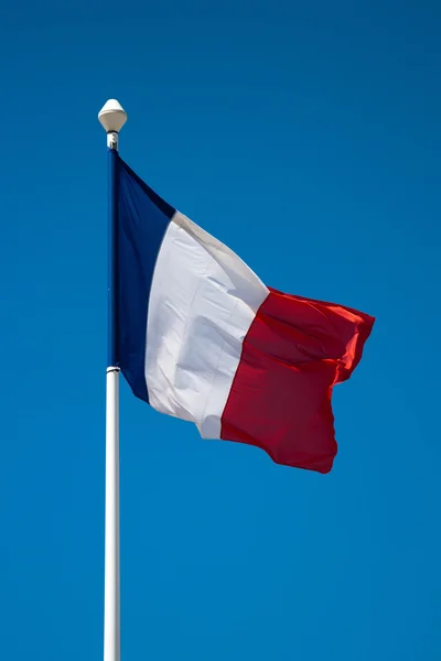 Französische Flagge auf dem Mast — Stockfoto