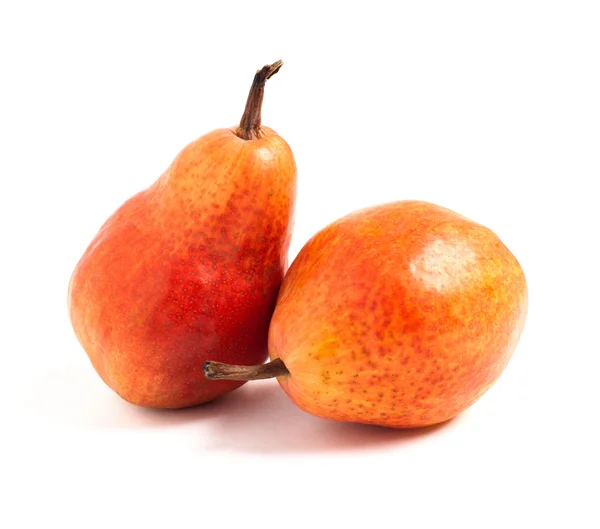 Two red pears on white — Stock Photo, Image