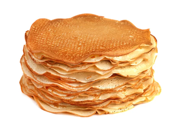 Pancakes isolated on white — Stock Photo, Image