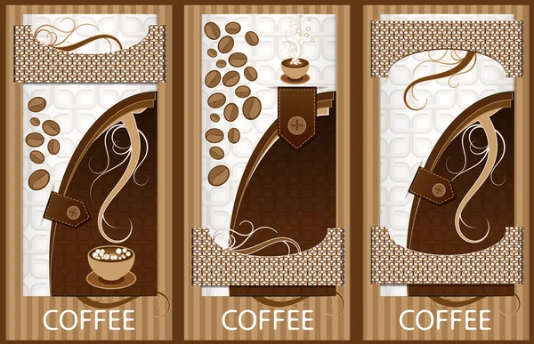Kaffee-Banner — Stockvektor