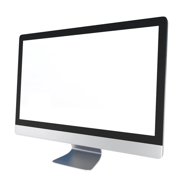 Monitor de ordenador aislado en blanco — Foto de Stock