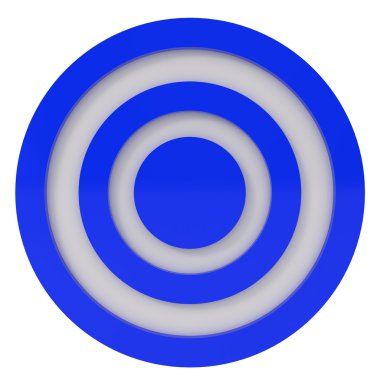 beyaz izole mavi hedef