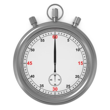 beyaz izole kronometre