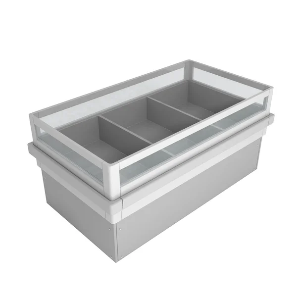 buzdolabı üzerinde beyaz izole mağaza