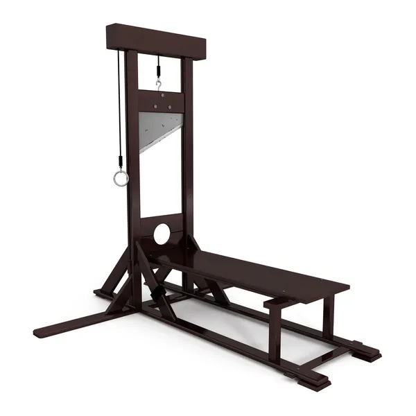 Guillotine isoleted on white — Stock Photo, Image