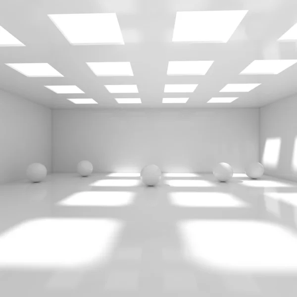 Room with spheres — Stock Photo, Image