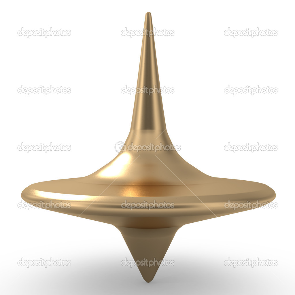 Abstract Gold Spinning Top