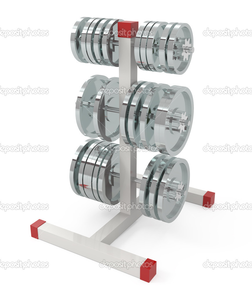 Weights isolated on white