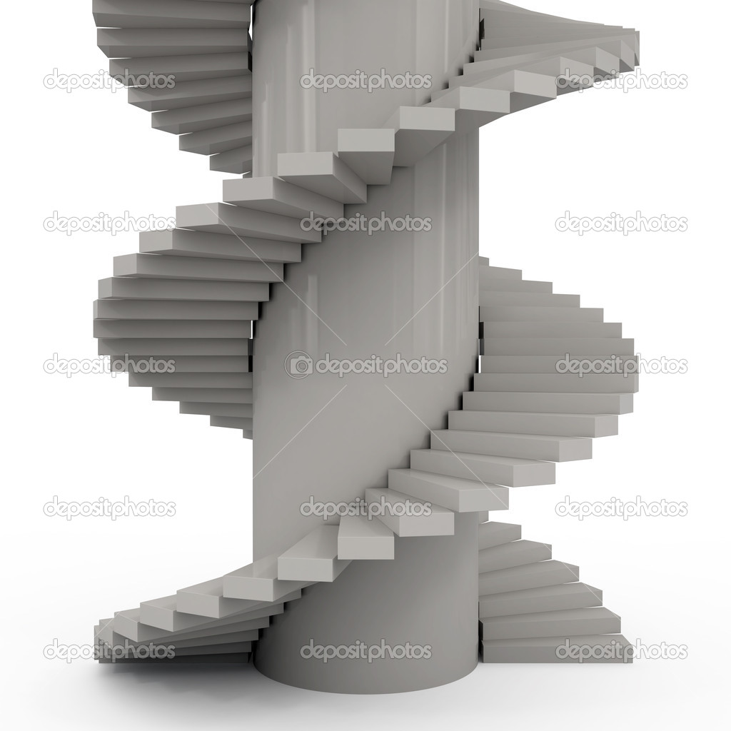 Abstract White Staircase