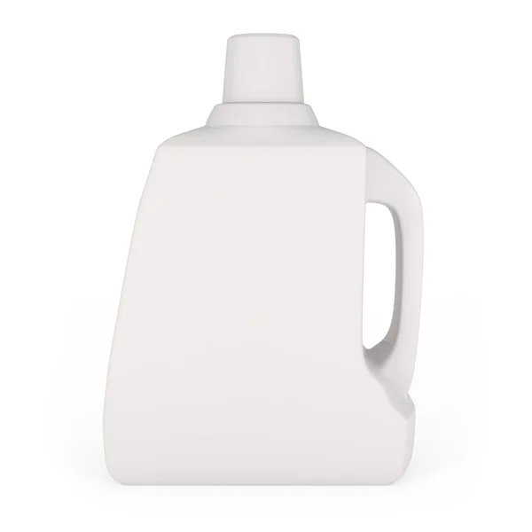 Çamaşırhane deterjan şişesi üzerinde beyaz izole