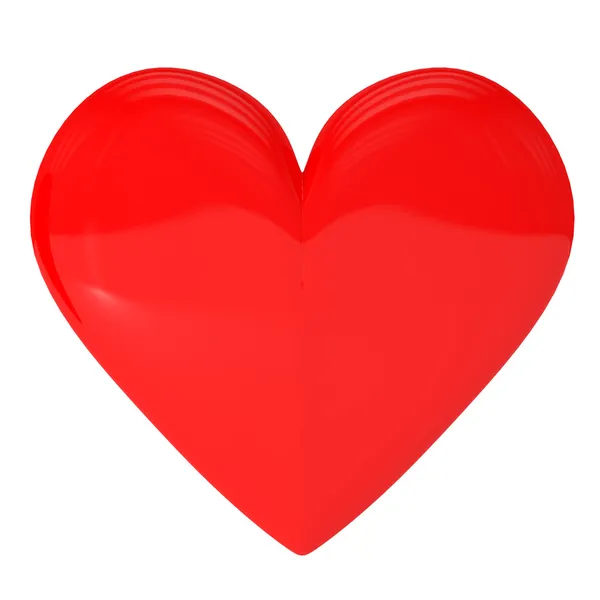 beyaz izole kırmızı kalp