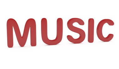 söz müzik üzerine beyaz izole