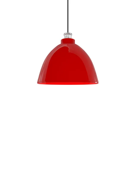 modern kırmızı lamba beyaz izole