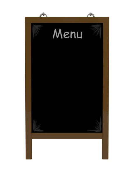 Menu Board isolated on white — Stock Photo, Image