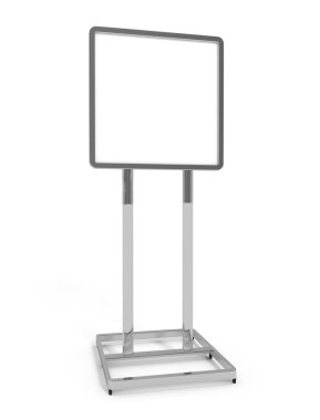 boş stand üzerinde beyaz izole