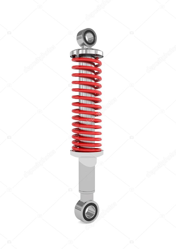 Car Shock absorber isolated on white