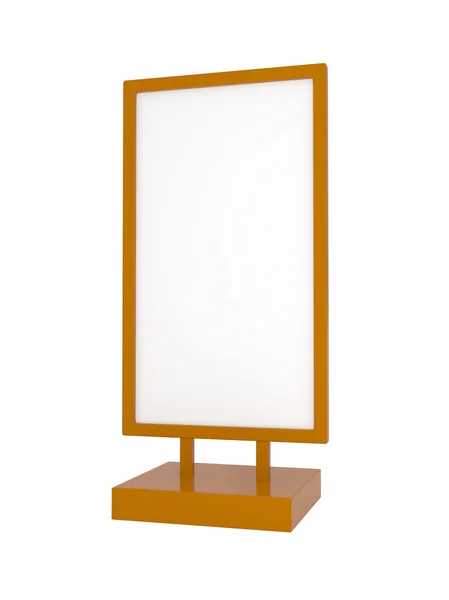 Orange Exhibition Stand isolated on white