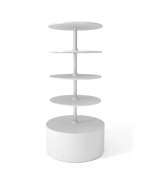 yuvarlak stand üzerinde beyaz izole desen tasarım