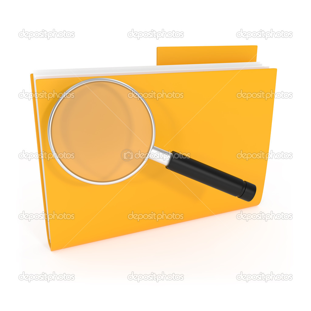 Icon Search Folder with Magnifying Glass