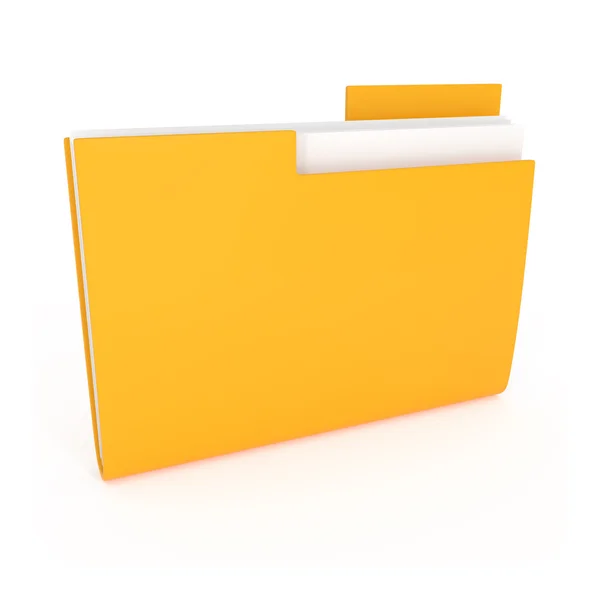 Yellow File Folder isolated on white Royalty Free Stock Photos