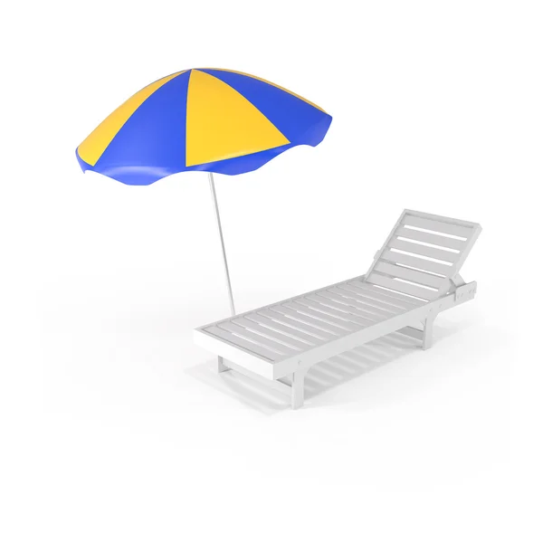 Sommer Hintergrund Stuhl und Regenschirm — Stockfoto