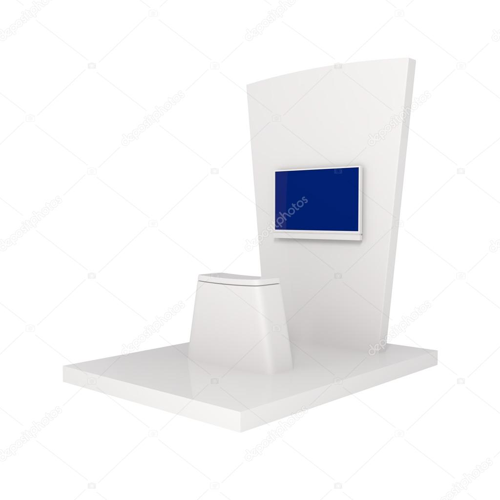 Exhibition Stand isolated on white - 3d illustration