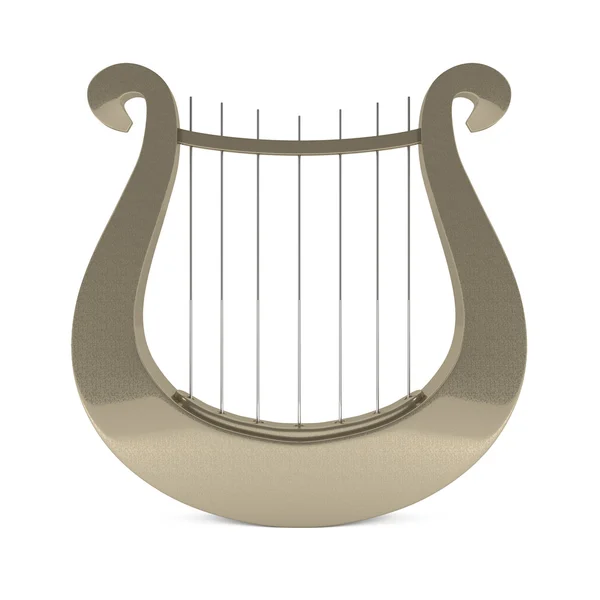 Instrumento musical griego arpa de lira dorada Fotos de stock libres de derechos