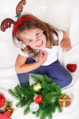 chrismas Ren geyiği geyik boynuzu kız