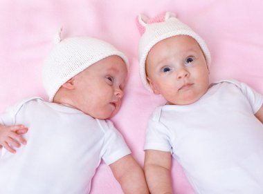 Newborn twins clipart