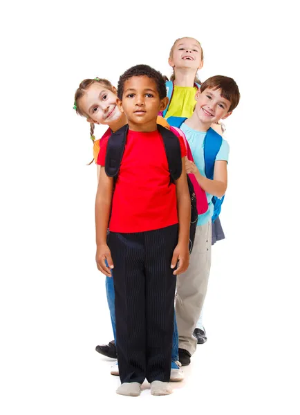 Kinderen in een rij — Stockfoto