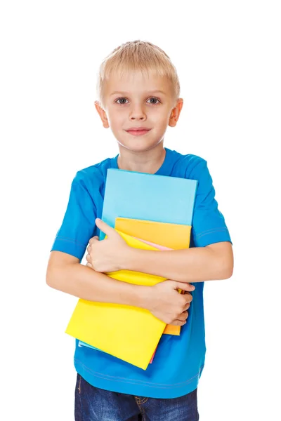 Ragazzo con libri — Foto Stock