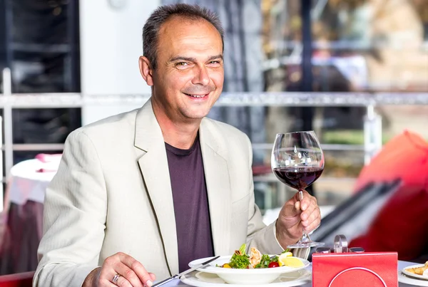 Man having dinner — Stock Photo, Image