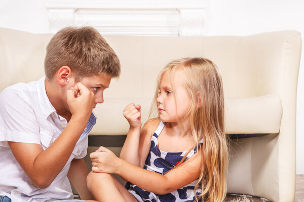 Siblings fighting