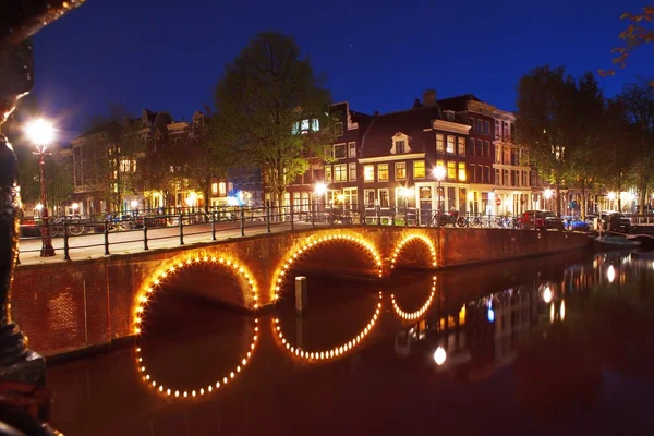 Nacht in amsterdam — Stockfoto