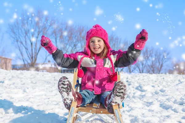 Emotional girl in winter clothes Royalty Free Stock Images