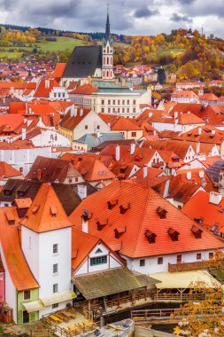 cesky krumlov sonbahar görünümü