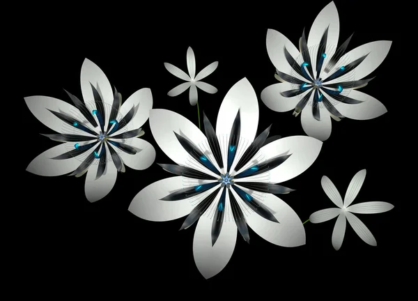 Digital flowers — Stock Photo, Image