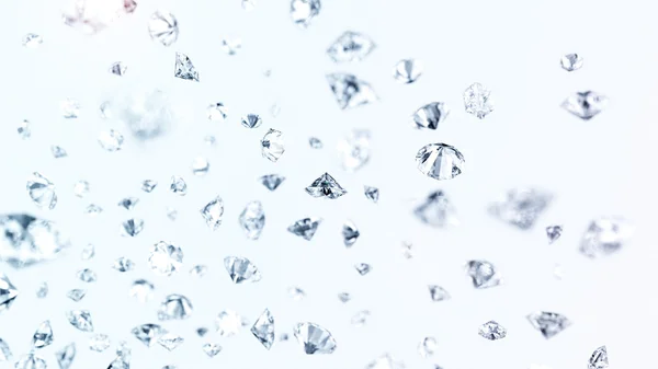 Diamantes em queda — Fotografia de Stock