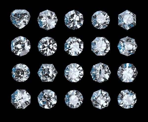 Set of diamonds — Stock Photo, Image